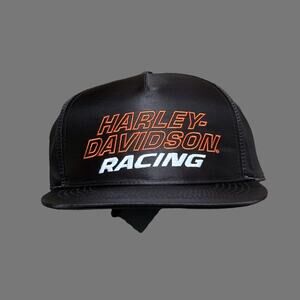 Harley-Davidson Black and Orange Racing Hat